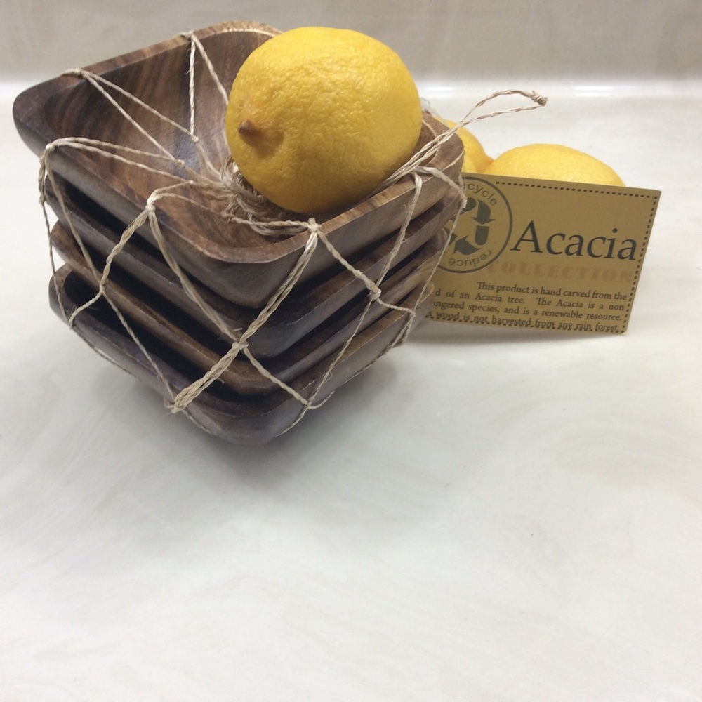 NWT set of 4 wooden trays